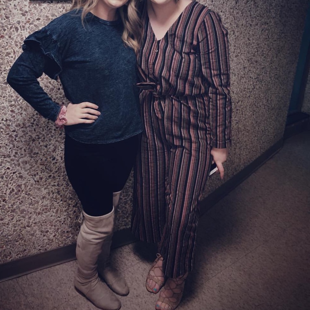 Striped jumpsuit